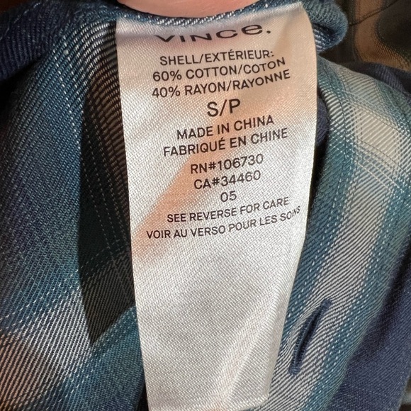 VINCE Button Down Shirt “clasic fit” - Picture 5 of 5